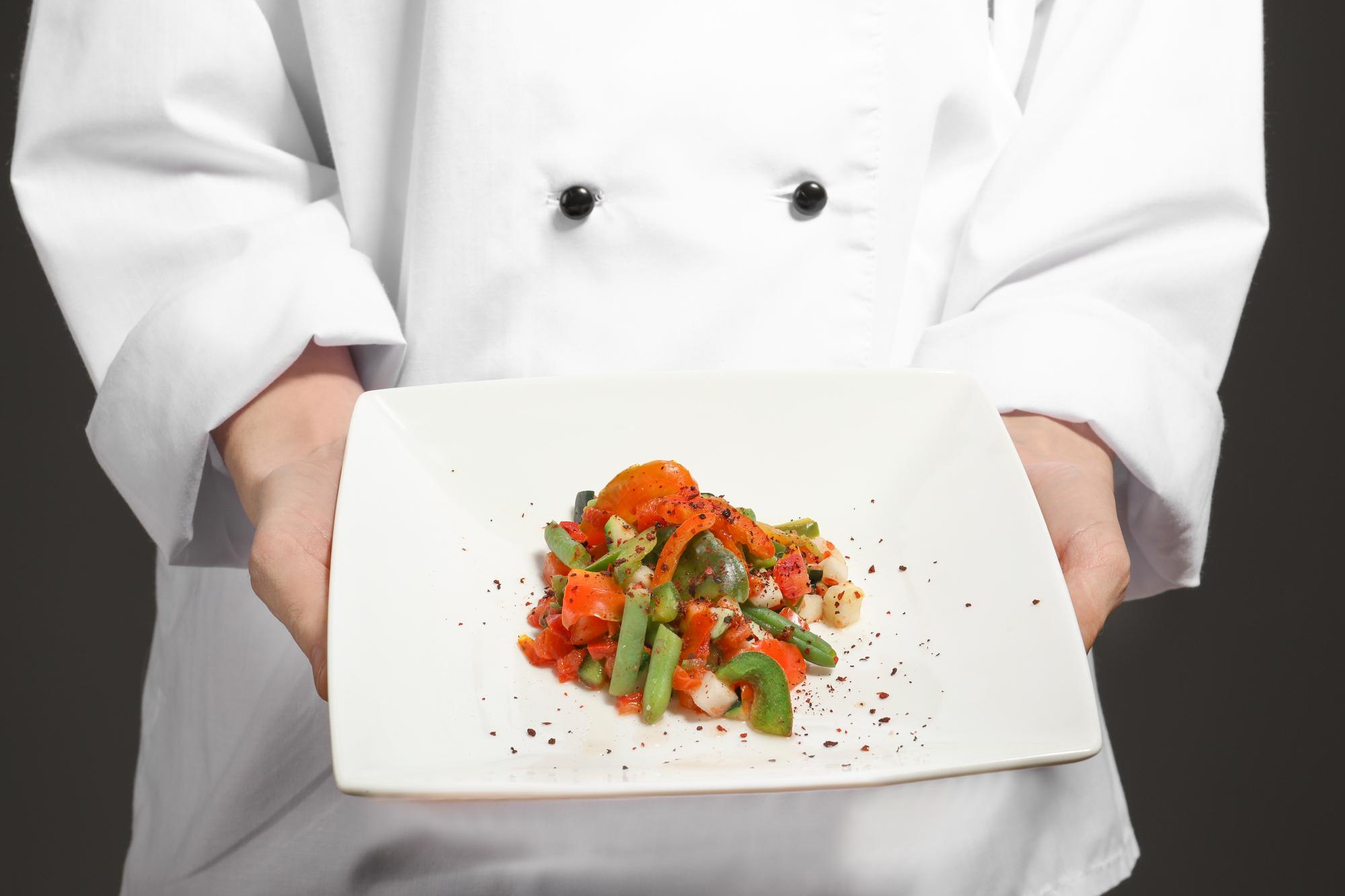 Instructor demonstrating plating technique
